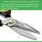 8-inch Scissors Heavy Duty, Multipurpose Scissors, Stainless Steel Blade, with Small Serrations and Protective Cover, Comfortable Non-Slip Handle, Easy Cutting Cardboard,Wires,Leather, Fabric.